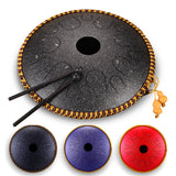 steel Tongue Drum 14 inch 14 tone  Drum Handheld Tank Drum Percussion Instrument Yoga Meditation Beginner Handpan
