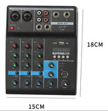 A4 Sound Mixing Console Bluetooth Record Computer Playback 48V Phantom Power Delay Repaeat Effect 4 Channels USB Audio Mixe