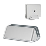 Vertical Laptop Stand with 2 Slots Adjustable Width Aluminum Space-Saving Vertical Desktop Notebook Holder