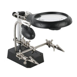 Multifunctional Magnifier Electric Iron Welding Tool+5 LED Lights Desktop BGA Workbench Motherboard Repair Fixture
