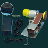 100-240V 50/60Hz Electric Belt Sander Polishing Sharpening Machine Fixed Angle Knife Sharpeners 96W Belt Sander Polisher DIY
