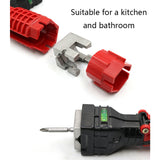 18 in 1 Foldable Water Pipe Wrench Double End Basin Bottom Pliers Sleeve Bathroom Faucet Sink Repair Tool