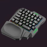 One-handed Keyboard Left-handed Compact Mini Portable Game Keypad for Chicken Game PC PS4 Gaming Keyboards 35Key