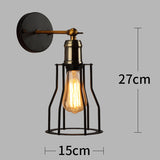 Led Wall Light Retro Loft Industrial Wall Lamp Black E27 Vintage Sconces Wall Lamp Industrial Lighting Fixture Indoor