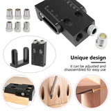15pcs Oblique Hole Locator Drill Bit Woodworking Pocket Hole Jig Kit 15 Degree Angle Drill Guide Set Hole Puncher DIY Wood Tools