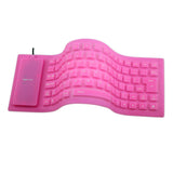 85-key Computer Keyboard Silicone Mute Soft Keyboard USB Wired Keyboard Portable Mini Laptop Pc Folding Waterproof Keyboard