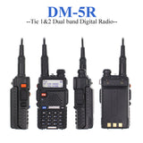 Baofeng DM-5R Walkie Taklie Digital &amp; Analog Dual Mode Portable Radio VHF/UHF Dual Band DMR 5W 128CH FM Transceiver