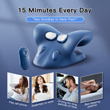 Electric Neck Shoulder Stretcher Neck Pain Relaxer Cervical Traction Device Pillow for Pain Relief Cervical Spine Alignment