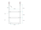 Portable Inflatable Boat  Boarding Ladder Wakeboard Yacht Equipment fit kayak motorboat Canoein
