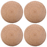 4X 40Cm Tatami Cushion Round Straw Weave Handmade Pillow Floor Yoga Chair Seat Mat