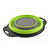 1PC Big Silicone Folding Colander Bowl Folding fruit basket Strainer Outdoor Camping Tableware Draining Bowl Portable Cookware