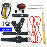Catapult Fish Shooting Metal Hunting Catapult Folding Wrist Ball Clip Rubber Band Strong Outdoor Dart Shooting Reel Fishing Game