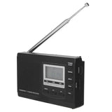 Portable Radio Mini Stereo FM/MW/SW Receiver with Digital Clock 3.5mm Earphone Pocket Radio FM Stereo Radio Receiver