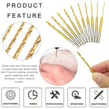 Micro-Twist Drill Bit Set - 10Pcs 0.6Mm-2.2Mm Tiny Drill Bit 2.35 Shank HSS Mini Engraving Drill Bits Hole Drilling Tool