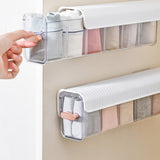 Wall Hanging 6 Grids Transparent Underwear Panties Storage Box Socks Closet Seasoning Data Cable Storage Box Bedroom Organizer