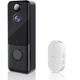 Video Doorbell Camera 1080P Wireless Door Bell With Chime, PIR Motion Detection,Night Vision, Free Cloud Storage-US Plug