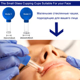 4Pcs Glass Suction Cup Facial Massage Set Vacuum Cupping Rubber Head Anti Cellulite Massager Jar Slimming Cans Body Care Therapy