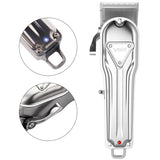 Full metal professional hair clipper for barber salon home rechargeable hair trimmer for men electric haircut machine powerful