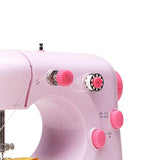Us Standard Sewing Machine Mini 2-Speed Double Thread Portable Electric Household Sewing Machin with Light Cutter Foot Pedal