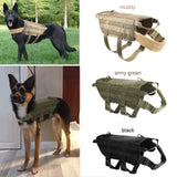 Dog Harness K9 Military Tactical Hound Nylon Dog Vest Adjustable training leash for small Large Dog German Shepherd dog supplies