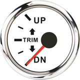 2'' 52mm Up to Dn Trim Gauge Outboard Engine Meter For Marine Boat 0-190ohm Fit Yacht Red Backlight 12V 24V Left Right Display
