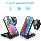 Wireless Charger,3 in 1 Fast Wireless Charging Station Dock for iPhone 12/12 Pro/11,for Apple Watch SE,Qi Phones