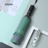 Windproof Reverse Folding Automatic Rain Umbrella For Men Women 10 Ribs Reflective Stripe Portable Female Umbrella Male Paraguas