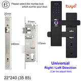 Wifi Tuya APP Electronic Door Lock Biometric Fingerprint 13.56mhz IC Card Password Mobile Phone Unlock Remotely Smart Home