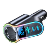 Universal USB Car Charger Adapter Cigarette Lighter 150W PD3.0 QC3.0 30W Phone Charger Super Fast Charger For iPhone Samsung