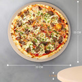 13 Inch Pizza Extra Thick Stone for Baking Pizza Tools Oven&amp;BBQ Grill Baking Slab Kitchen Bread Tray with Support Frame