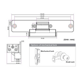 R-SNC Electric Strike Door Lock for Access Control System Fail Safe Access Control Kits