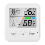 Electronic Digital Temperature Humidity Meter Indoor Outdoor Thermometer Hygrometer Weather Station Clock
