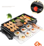 220V Smokeless Barbecue Electric Meat Grill Barbecue Food Electric Oven With 4 Mini Grill Plates