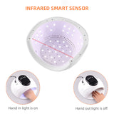 Phone Holder Nail Lamp Handle 168W 42LED Lights Fast Drying LED Nail Dryer UV Gel Polish Curing Lamp Timer Smart Sensor Nail Art