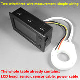 50A 100A 200A 400A STN LCD Hall Coulomb Meter Counter Voltage Current Capacity Power Indicator Display eBike Car Isolation