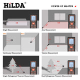 HILDA Laser Rangefinder Distance Meter 100M Finder Building Measure Ruler laser tape range device rulerfinder build measure