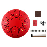 tongue Drum 6 Inch Steel Tongue Drum Set 8 Tune Hand Drum Pad Tank Sticks Carrying Bag Percussion Instruments Accessories