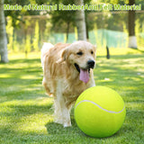 24CM Giant Tennis Ball For Dog Chew Toy Interactive Dog Toys Funny Outdoor Sports Dog Balls Gift With Pump Inflator Pet Supplies