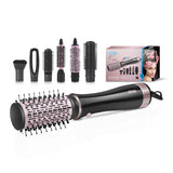 Hair Dryer Brush Hair Straightening Comb Set 7 in 1 Kit Hot Cold Wind Brush Curling Iron Flat Iron Hair Curler Comb Wavy Bundle