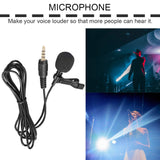 Mini Lavalier Mic Tie Clip Microphones Smart Phone Recording PC Clip-on Lapel Support Speaking Singing Speech High Sensitivity