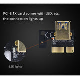 4Pack PCI-E Pcie Riser 009S PLUS Adapter PCIe 1X 4X 8X 16X Extender Wire PCIE USB 3.0 Card SATA for BTC Miner
