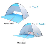 Automatic Instant Pop-up Beach Tent Camping Tent  Anti UV Sun Shelter Cabana for Camping Fishing Hiking Picnic