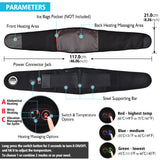 Infrared Heating Therapy Waist Vibration Massager Low Back Belt Pain Relief Spine Lumbar Back Belt Brace Support Massager