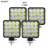LED Work Light Car Fog Light 48W LED Headlight Front Spotlight 12V Car LED Searchlight For Truck SUV Engineering Work Vehicle
