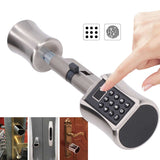 Smart Door Lock Cylinder with Biometric Fingerprint Password Key Unlock Intelligent Smart Door Lock for 40‑100mm Door Thickness
