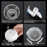 Kitchen Tools Electric Garlic Masher Mini Crusher Chopper USB Charging Food Processor Garlic Minced Meat Kitchen Accessories
