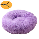 Removable Donut Dog Bed Plush Pet Kennel Round Cat Bed Winter Warm Sleeping Beds Lounger House for Medium Large Dogs Washable