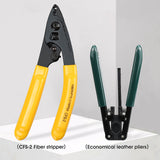 14pcs/set Fiber Optic FTTH Tool Kit with FC-6C Fiber Cleaver Optical Power Meter 5MW Visual Fault Locator Wire stripper