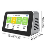 DM601 Multi-function LCD Air Quality Monitor PM2.5 PM1.0 PM10 CO2 TVOC Particle Detectors CO2 meter Temperature Humidity Monitor
