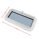 Boat Rectangular Porthole  Window Port Holewith White ABS Tempered Glass - White